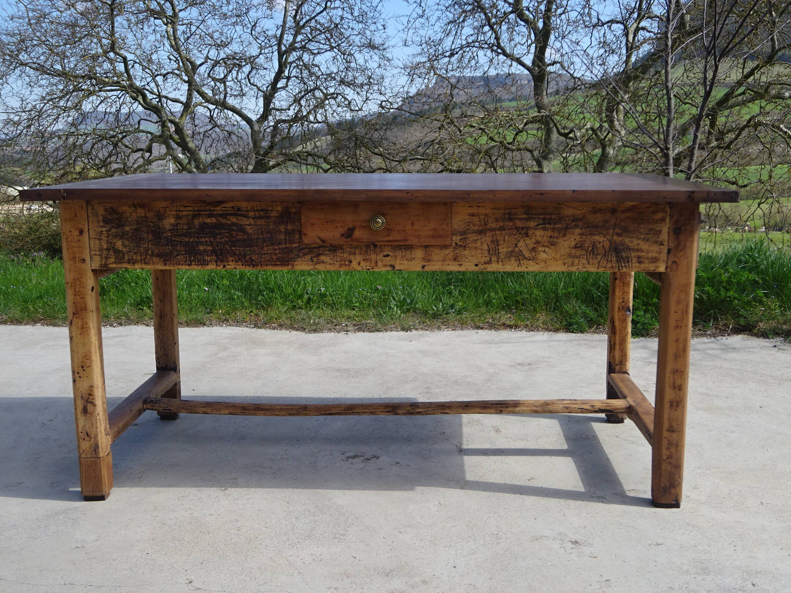 Restored solid oak farmhouse table