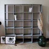 Bookcase locker vintage wooden shelf