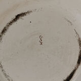Signed Moustiers plate, in yellow shades