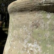 Ancient terracotta pottery jar from the 19th century