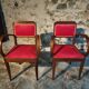 Pair of French Art Deco armchairs in beech, 1930s