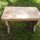 Antique bench stool in solid wood