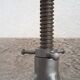 Set of 6 wooden stools with adjustable metal legs