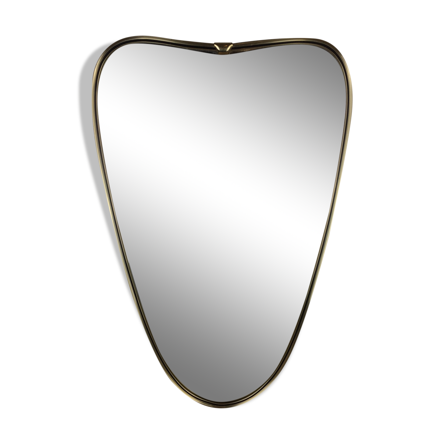 Mirror mirror free form of the 50s, brass, vintage