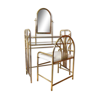 70s hairdresser and her gilded metal chair