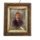 Portrait, photographie, ambrotype, peint à la main, XIXème, signé EV, daté 1881, verre bombé