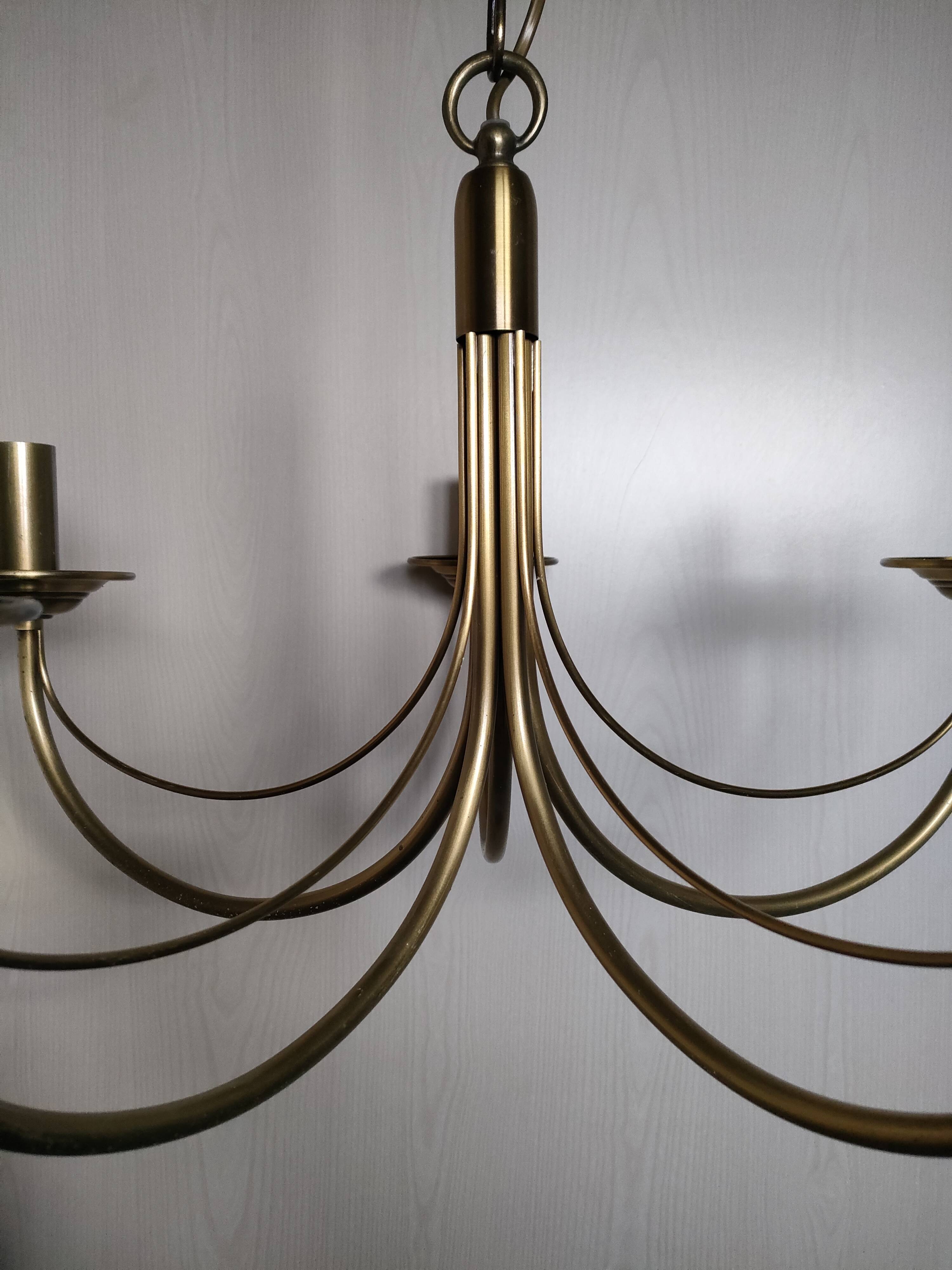 CVL (Val de Loire Creations) ~ Chandelier ~ Chatelet Collection - 5 lights ~ Burnished brass - 21st century