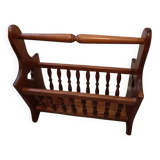 Vintage wooden magazine rack