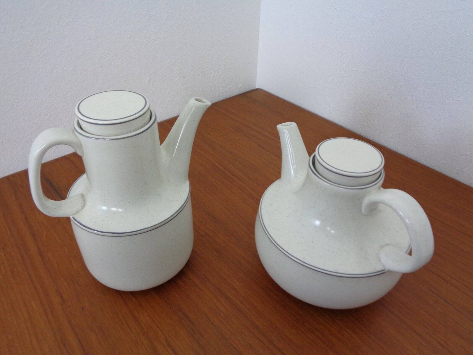 Swedish Birka Teapot & Coffeepot by Stig Lindberg for Gustavsberg, 1960s, Set of 2