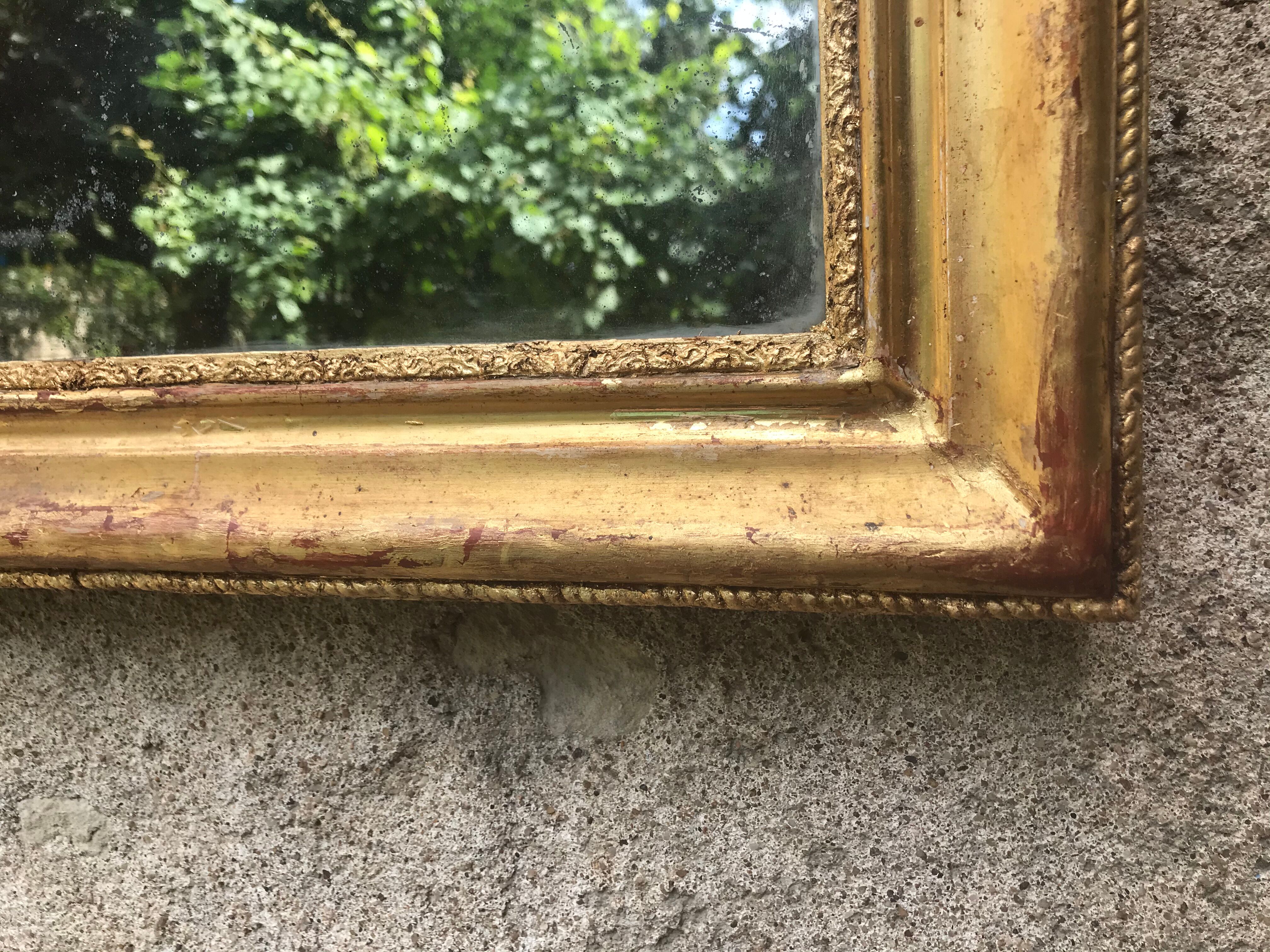 Mirror Louis-Philippe gilded 60x48 cm