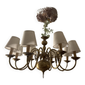 Grand lustre ancien français à 8 lumières – Entièrement recâblé