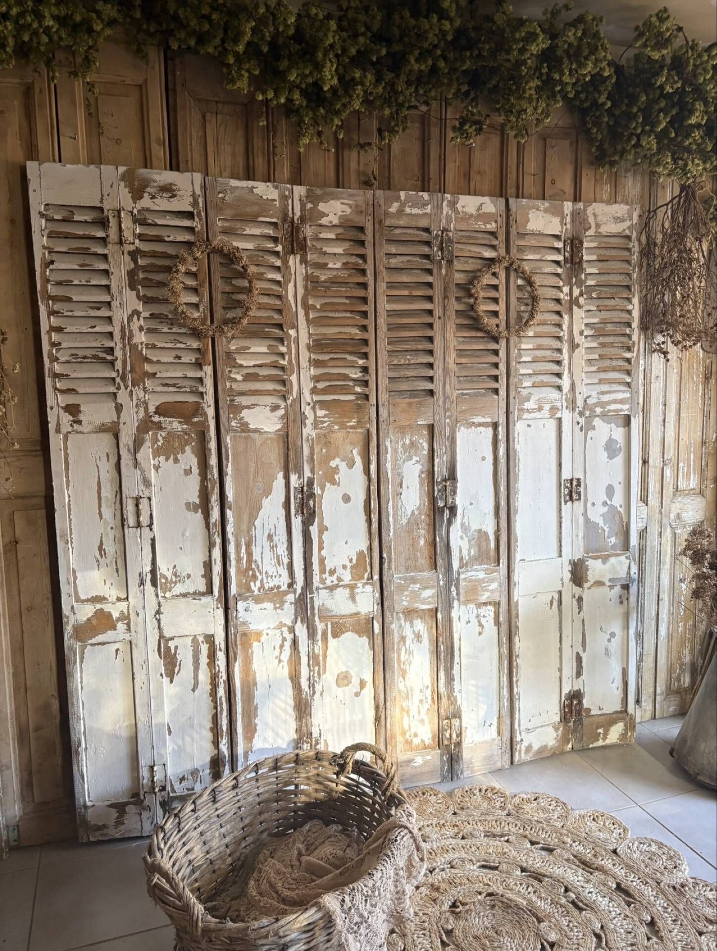 Set of old wooden shutters
