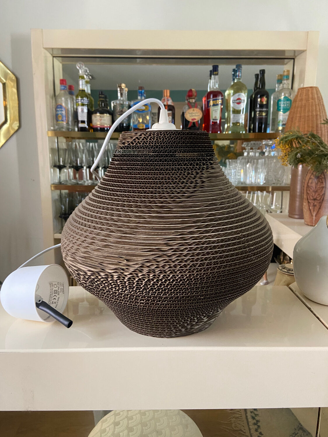 Graypants recycled cardboard pendant lamp