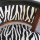 Art deco armchair with zebra tapestry