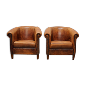 Fauteuil club en cuir