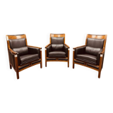 Classic Art Deco Armchair Black High