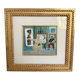 Framed nude oil painting
