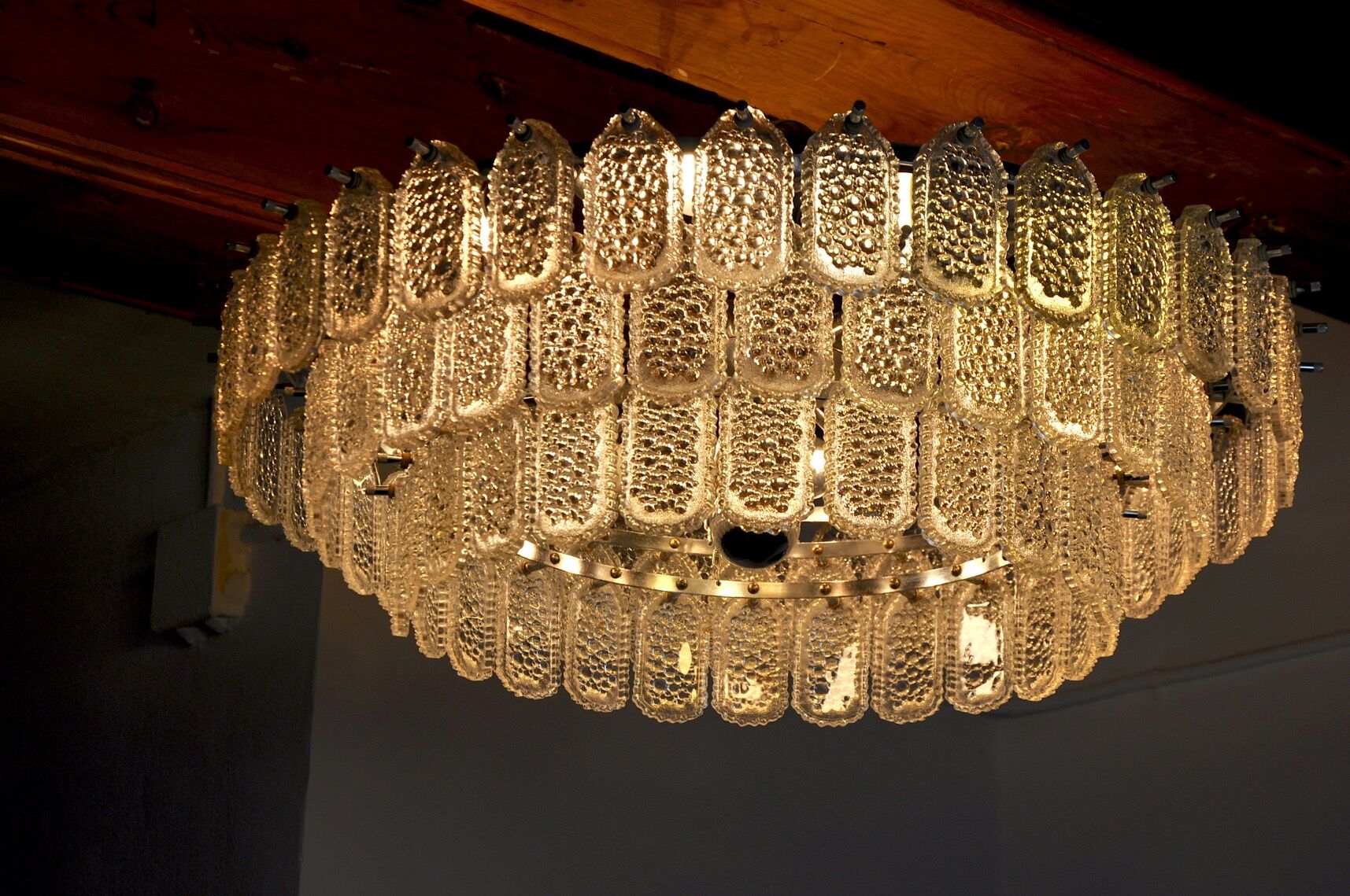 Kinkeldey chandelier 3 levels crystals Germany 1970