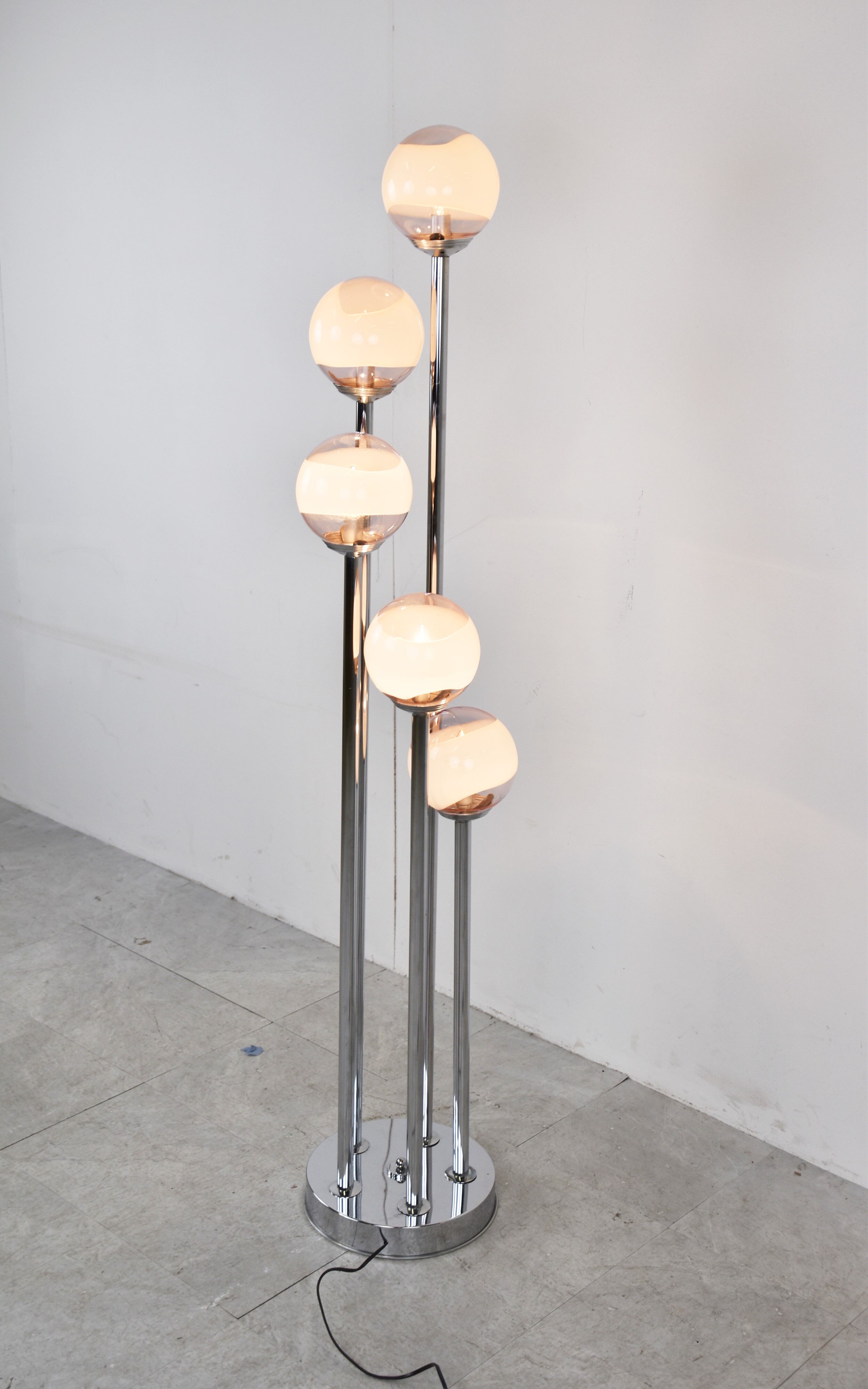 Vintage murano glass floor lamp, 1970s