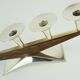 mid century modern CANDLE HOLDER silver-colored metal and wood 1950s 1960s