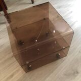 70s plexiglass coffee table
