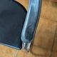 Fauteuil cantilever vintage cuir noir & chrome – années 70/80