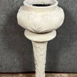 In the spirit of the Nancy School: exceptional cache pot and its Art Nouveau column