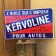Plaque métal pub huile moteur Kervoline