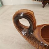 Sarreguemines / Large serving platter and matching fish-shaped sauce boat