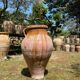 Ancient terracotta pottery jar