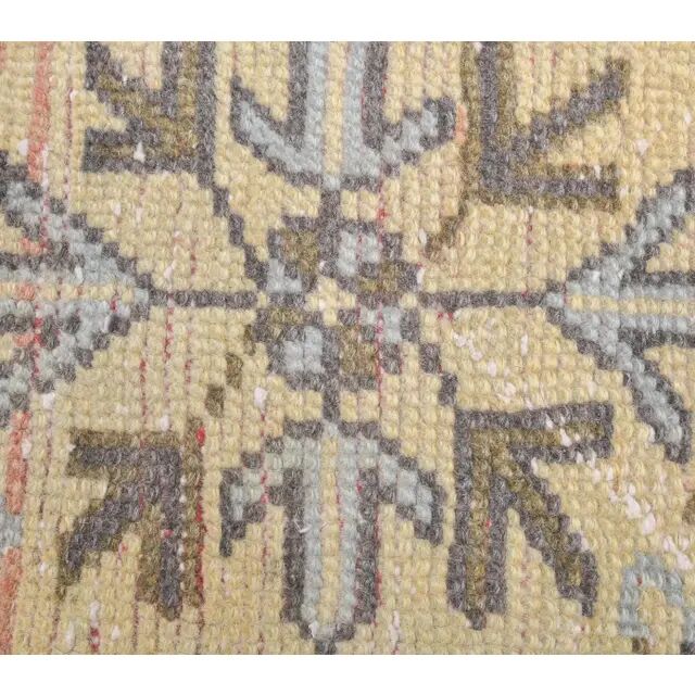1970s Vintage Turkish Hand-Knotted Floral Runner 84x358