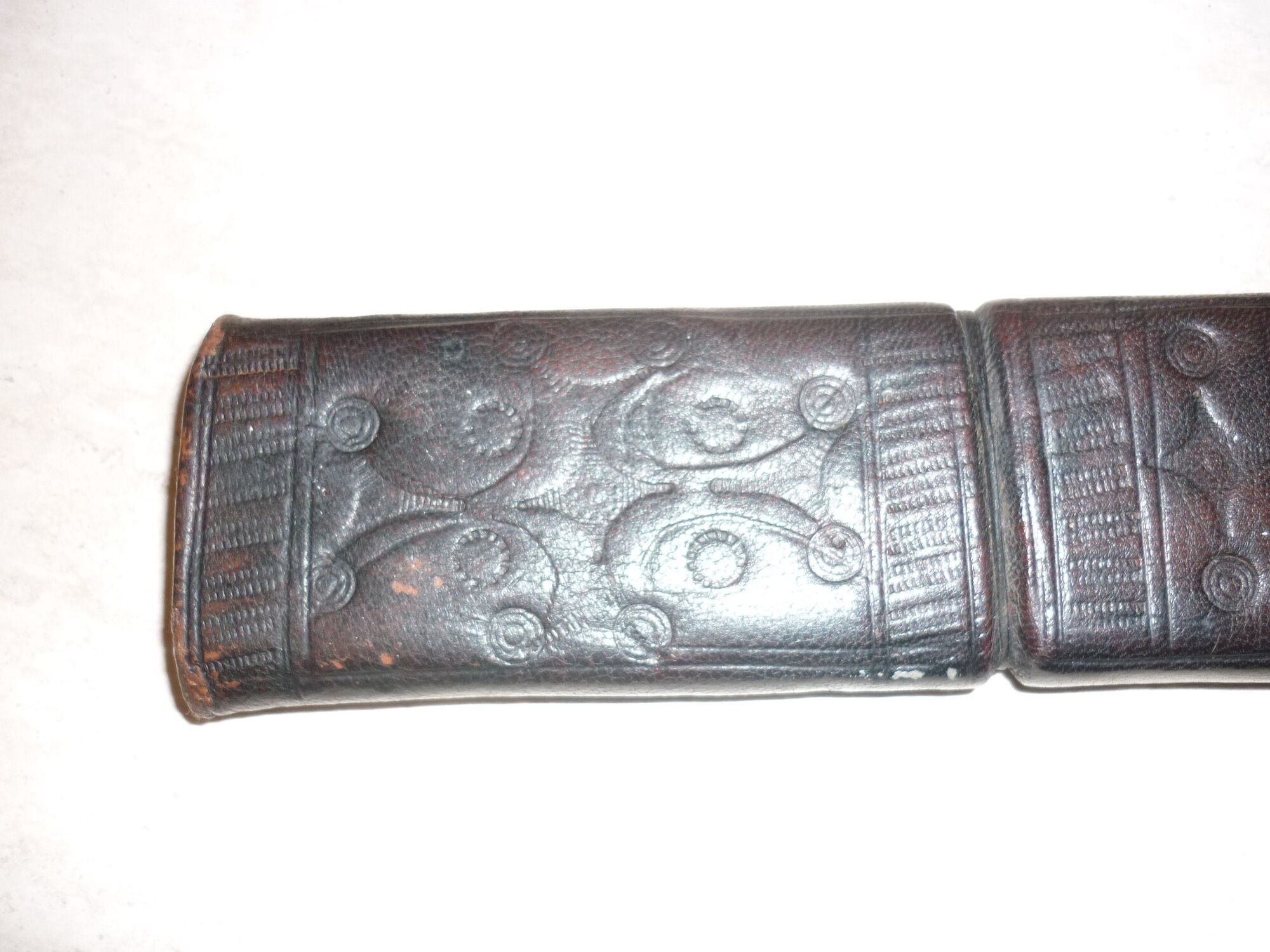 Tuareg knife with wooden case covered with leather 56 cm
