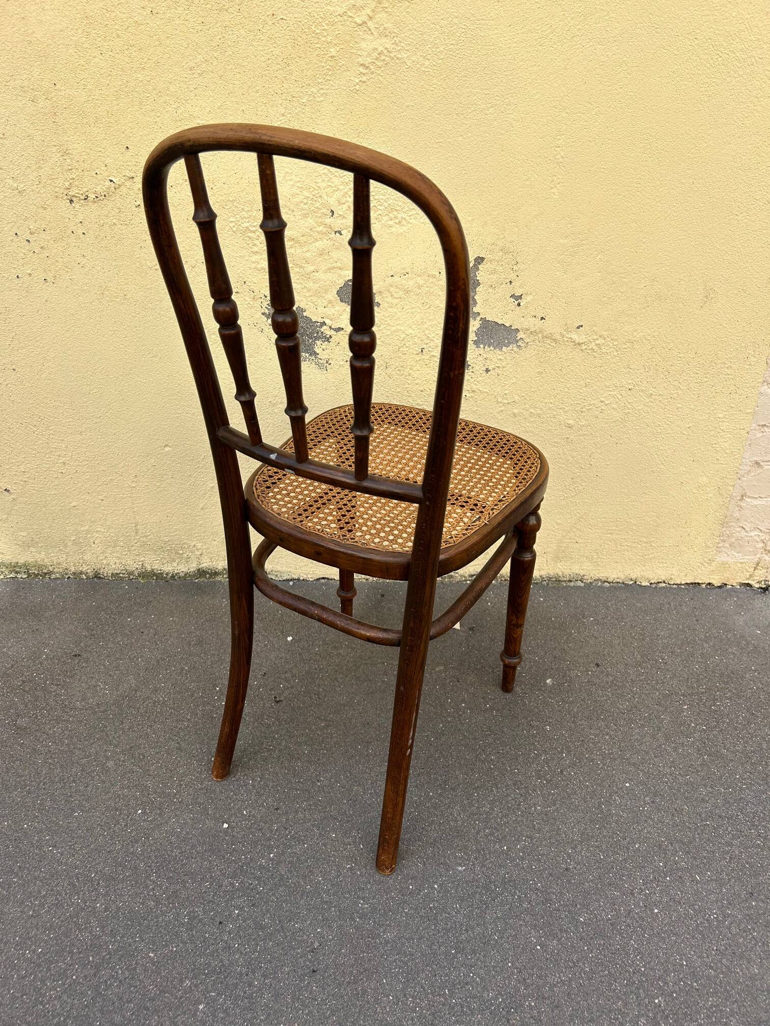 Fischel bentwood cane chair