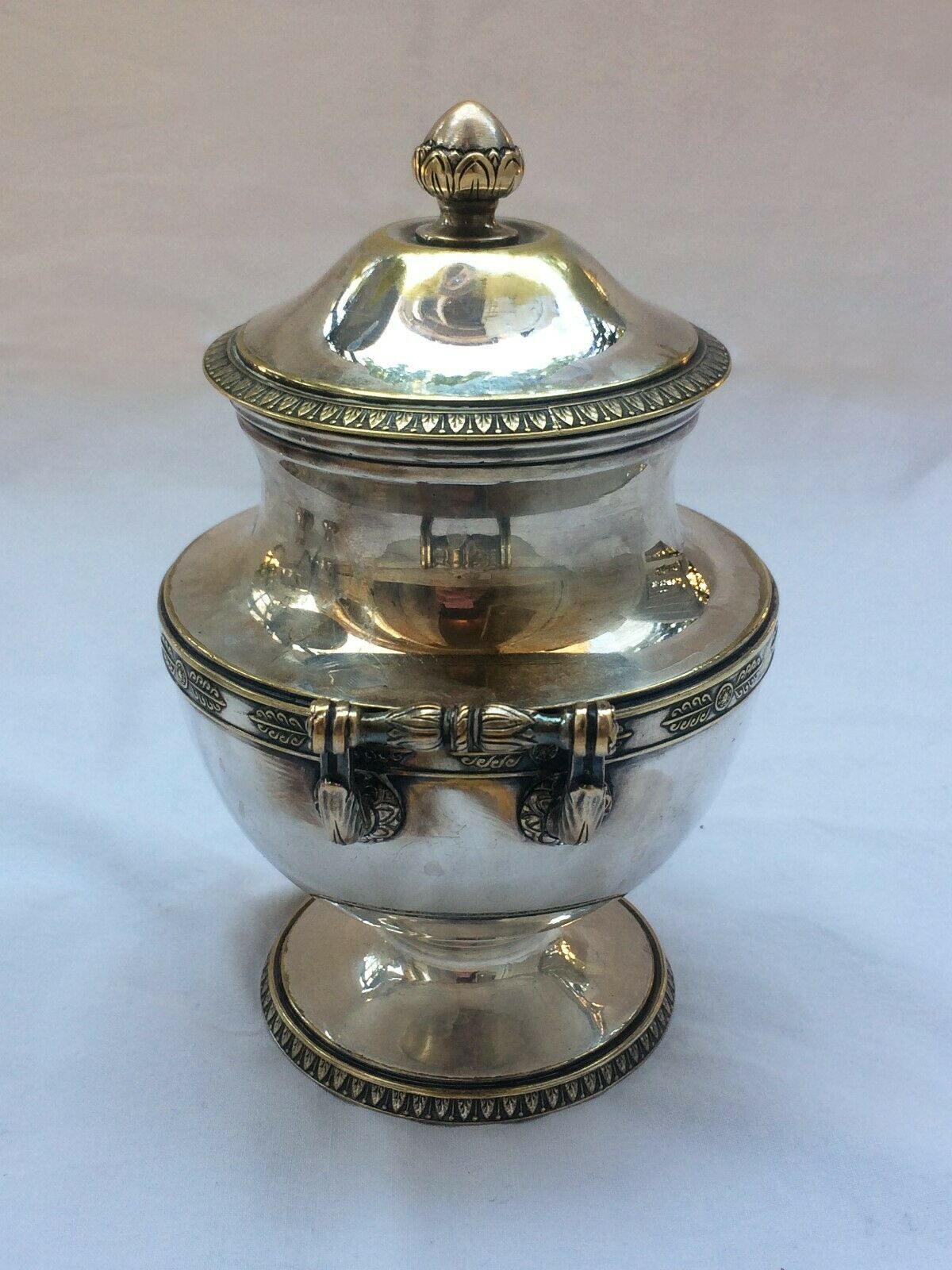 Empire-style silver metal coffee service