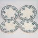 Lot de 4 assiettes plates en faïence de Choisy le Roi modèle Paris, terre de fer