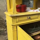 Yellow Parisian glass cabinet