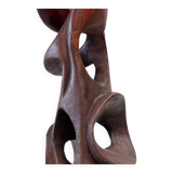 Sculpture abstraite en bois des années 1960