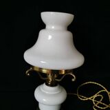 white opaline bedside lamp