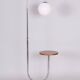 Bauhaus Adjustable Floor Lamp in Walnut and Chrome attributed to R. Slezák, Czech, 1930s