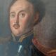 Antique original oil painting of an officer, large gentleman portrait painting