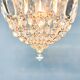 Mid Century Crystal & Brass Chandelier, Czechoslovakia