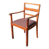 Vintage Scandinavian armchair wood fabric 60's