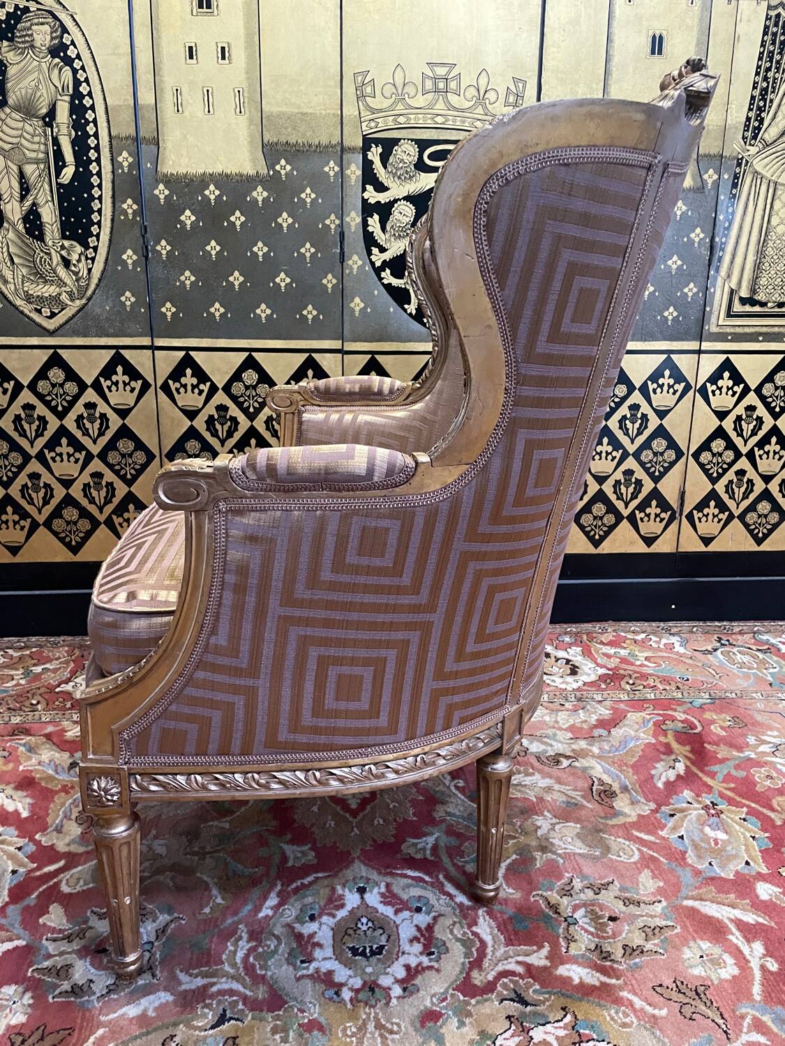 Fauteuil - Bergère à oreilles de style Louis XVI