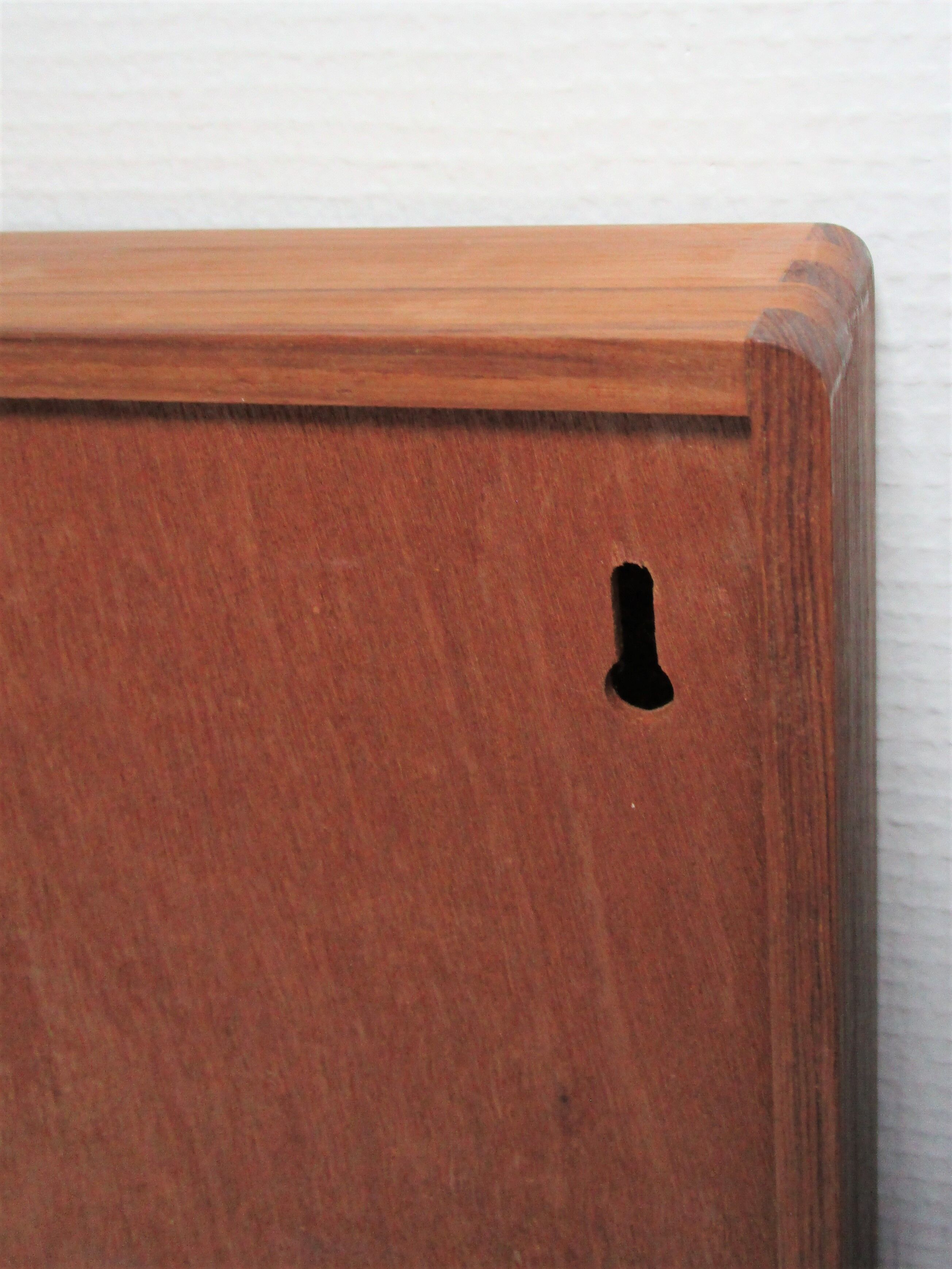 Two wall shelves with vintage solid wood compartments 80s