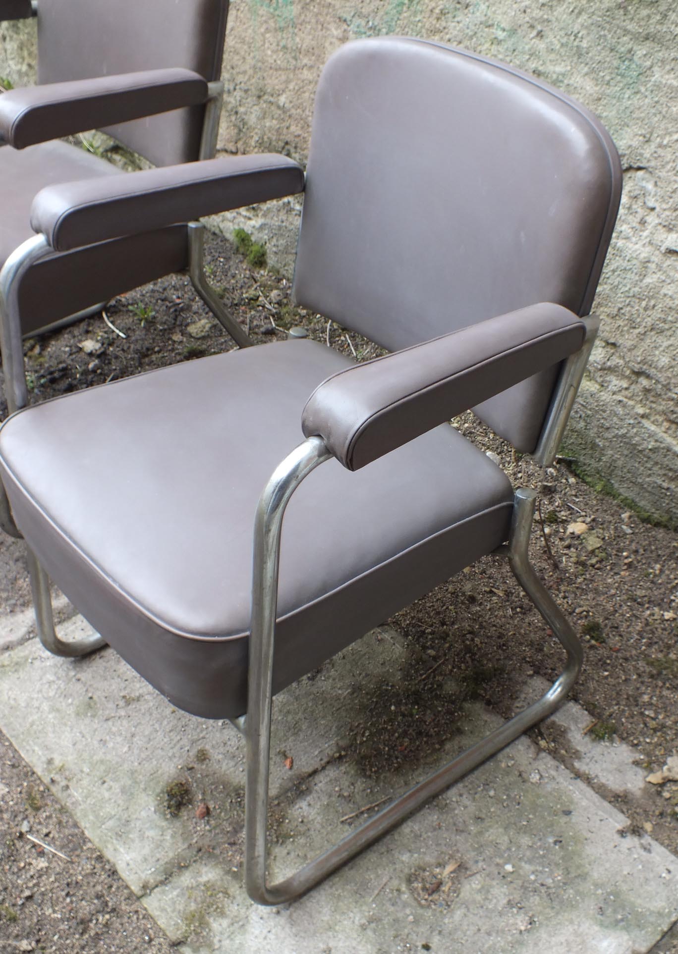 Pair of Roneo armchairs