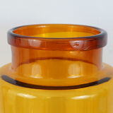 Old brown blown glass jar