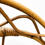 60's rattan shell armchair
