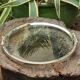 Round tray silver metal 70s