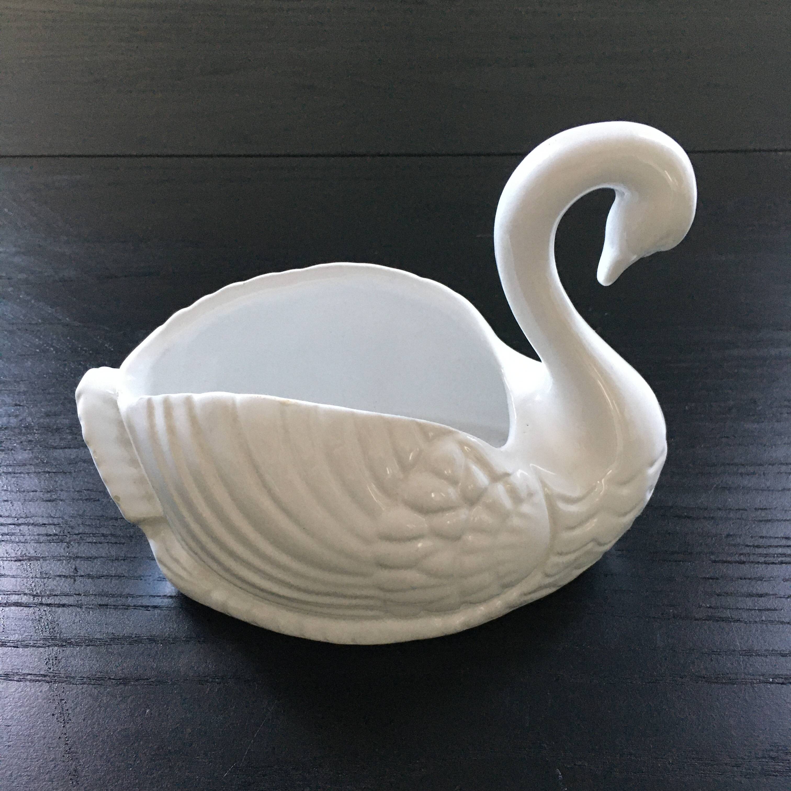 Vide poche cygne blanc