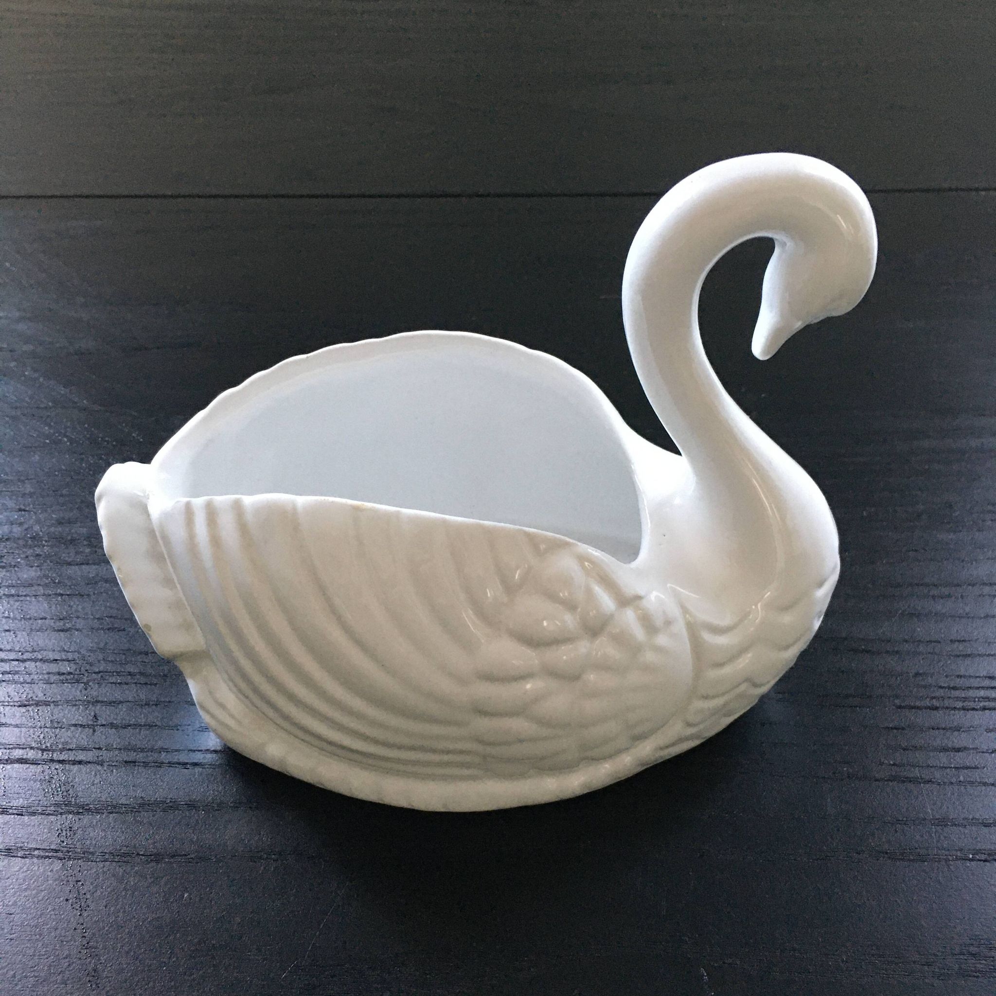 Vide poche cygne blanc